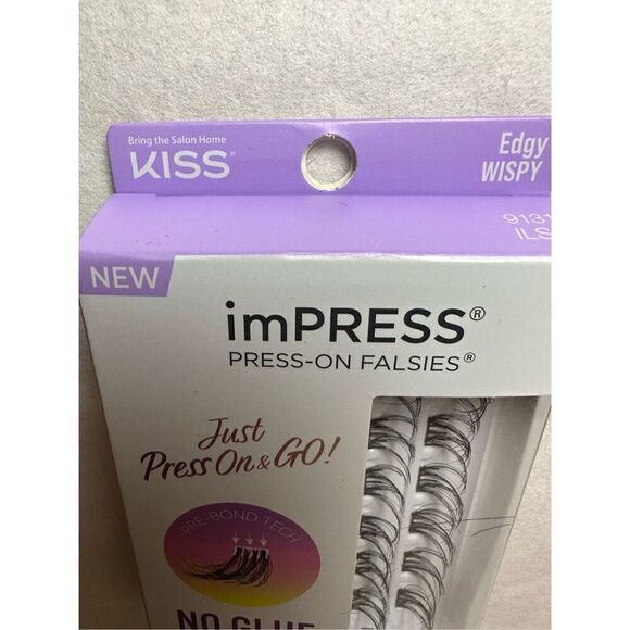 Kiss Impress Press-On Falsies Eyelash Clusters, Refined Edgy Wispy - Picture 2 of 4